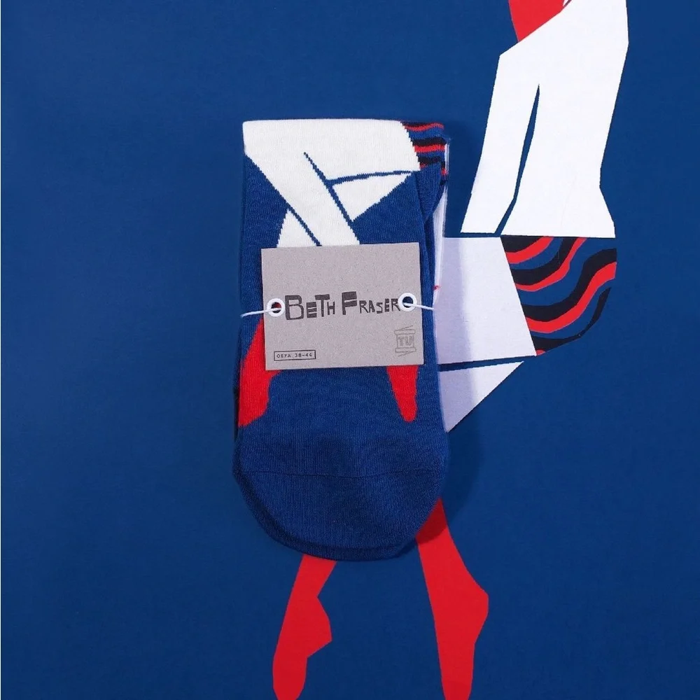 Beth Fraser Sock Collaboration with Tailored Union Size 6-10 New w/ Tag Last One